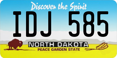 ND license plate IDJ585