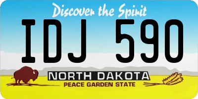 ND license plate IDJ590