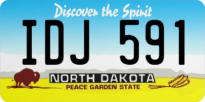 ND license plate IDJ591