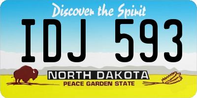 ND license plate IDJ593