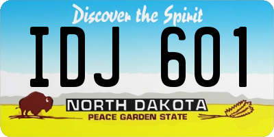 ND license plate IDJ601