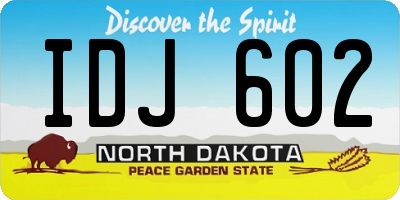 ND license plate IDJ602