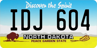 ND license plate IDJ604
