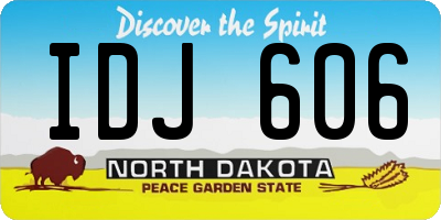ND license plate IDJ606