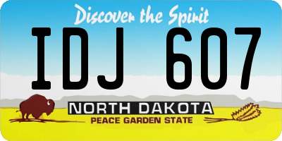 ND license plate IDJ607