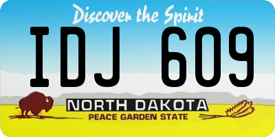 ND license plate IDJ609