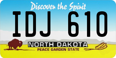 ND license plate IDJ610