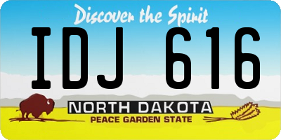 ND license plate IDJ616