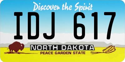 ND license plate IDJ617