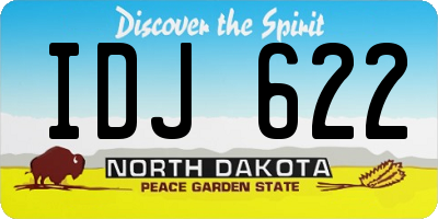 ND license plate IDJ622