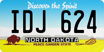 ND license plate IDJ624