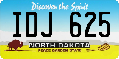 ND license plate IDJ625