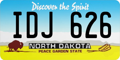 ND license plate IDJ626