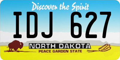 ND license plate IDJ627