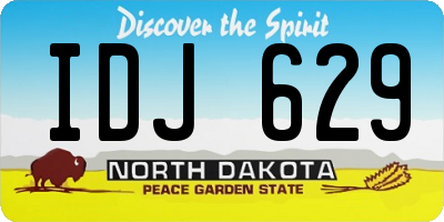 ND license plate IDJ629