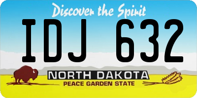 ND license plate IDJ632
