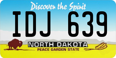 ND license plate IDJ639