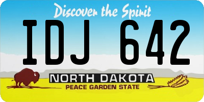 ND license plate IDJ642