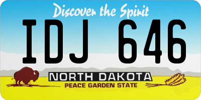 ND license plate IDJ646