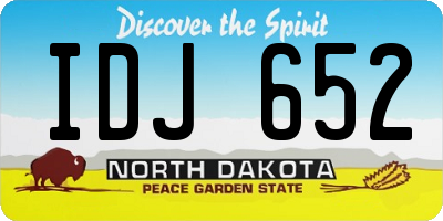 ND license plate IDJ652