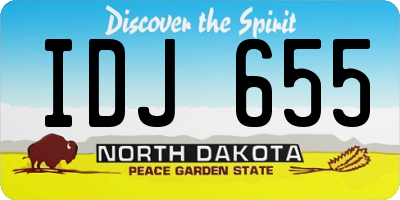 ND license plate IDJ655