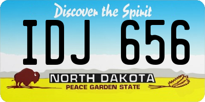ND license plate IDJ656
