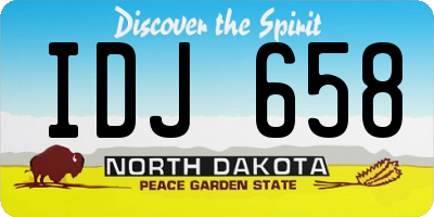 ND license plate IDJ658
