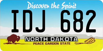 ND license plate IDJ682