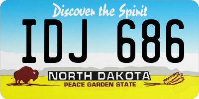 ND license plate IDJ686