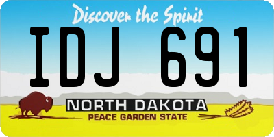 ND license plate IDJ691