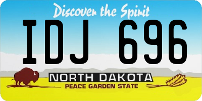 ND license plate IDJ696