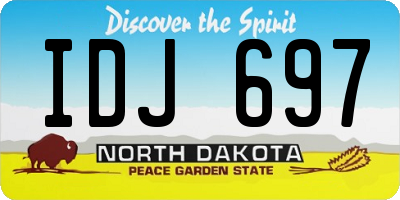 ND license plate IDJ697