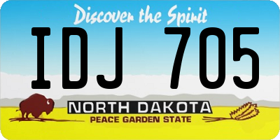 ND license plate IDJ705