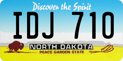 ND license plate IDJ710