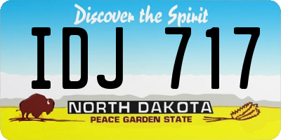 ND license plate IDJ717