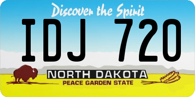ND license plate IDJ720