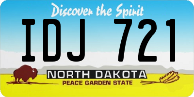 ND license plate IDJ721