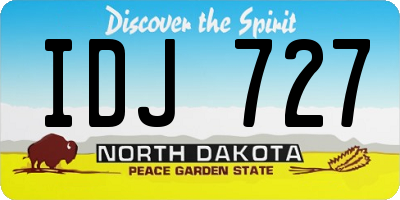 ND license plate IDJ727