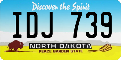 ND license plate IDJ739