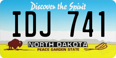 ND license plate IDJ741