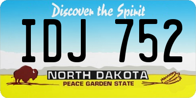 ND license plate IDJ752