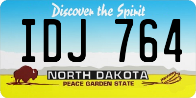 ND license plate IDJ764