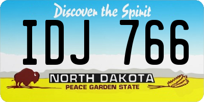 ND license plate IDJ766
