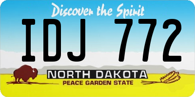 ND license plate IDJ772