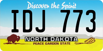 ND license plate IDJ773