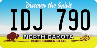 ND license plate IDJ790