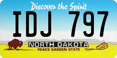 ND license plate IDJ797