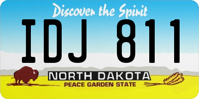 ND license plate IDJ811