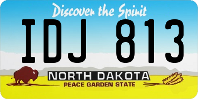 ND license plate IDJ813