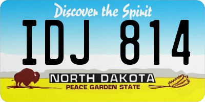 ND license plate IDJ814